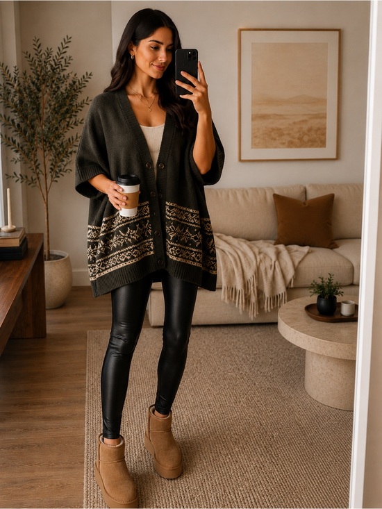 Coupe Collection Sweaters - NWOT Coupe Collection Italian Alpaca Wool Mohair Oversized Cardigan Poncho Sz S